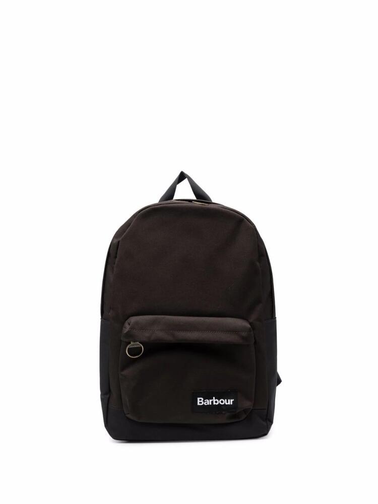 Barbour logo-patch pocket backpacks - Green Cover