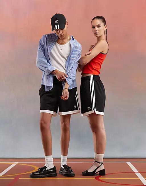 adidas Originals unisex mesh shorts in black Cover