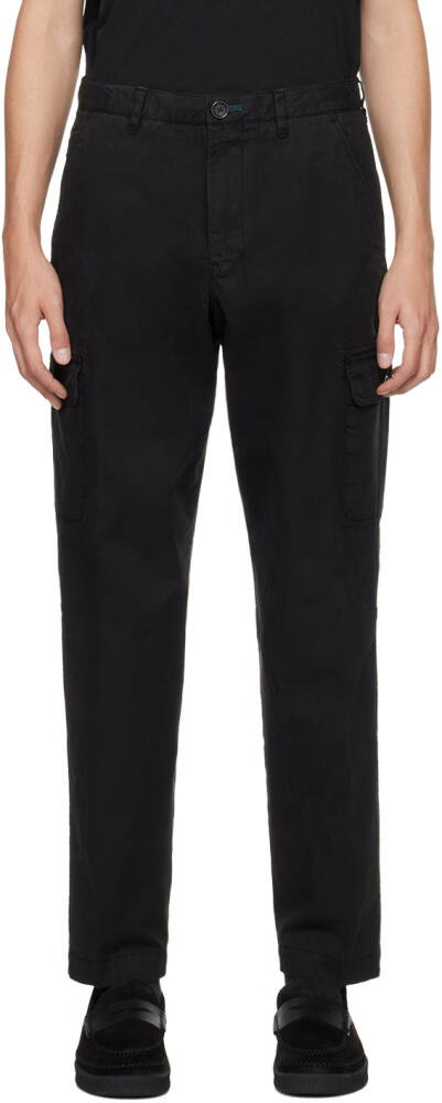 PS by Paul Smith Black Embroidered Cargo Pants Cover