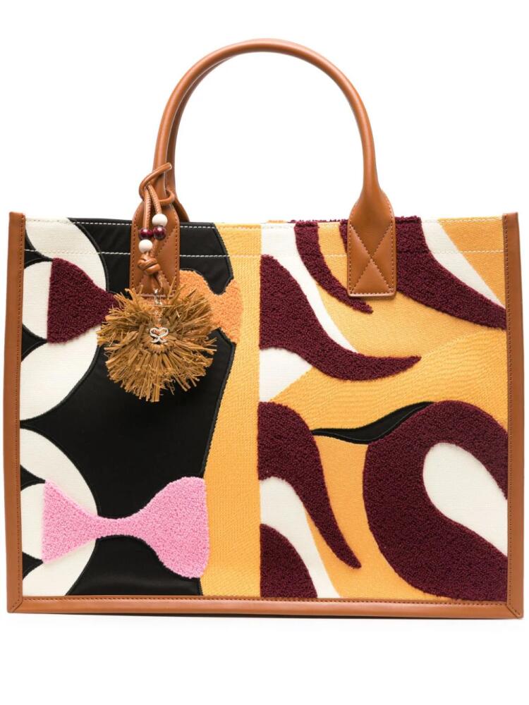 SANDRO x Louis Barthélemy graphic-print tote bag - Brown Cover