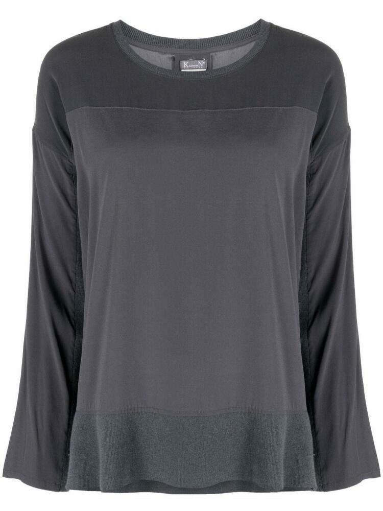 Kristensen Du Nord colour-block long-sleeve T-shirt - Grey Cover