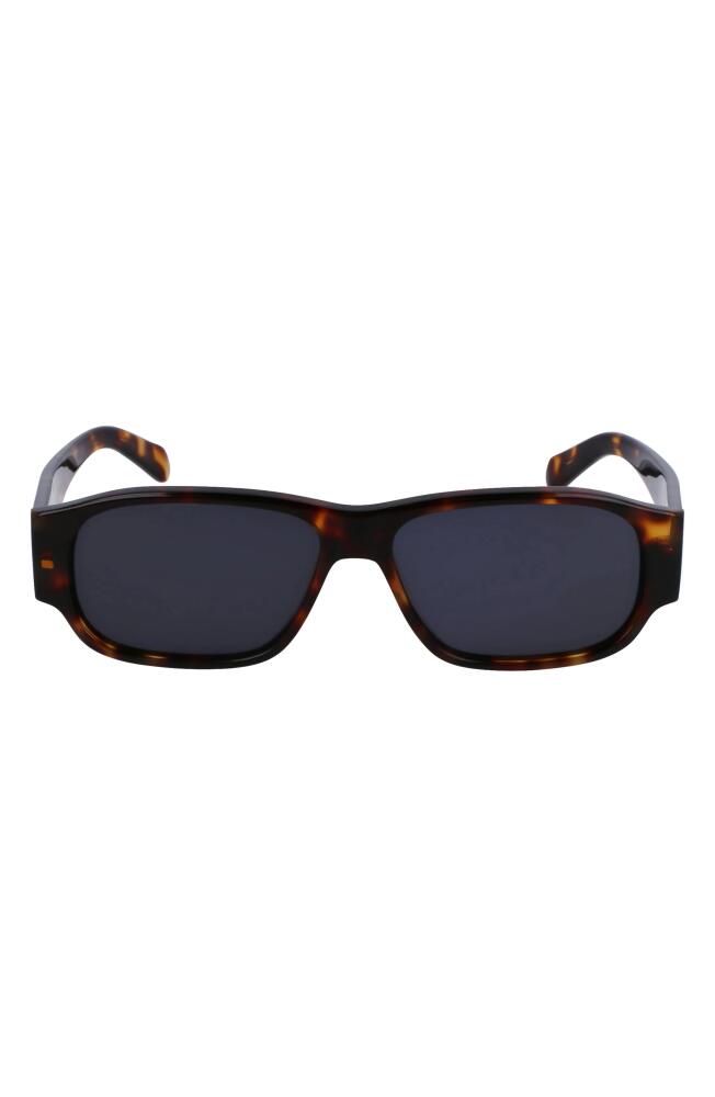 FERRAGAMO 57mm Rectangular Sunglasses in Dark Tortoise Cover