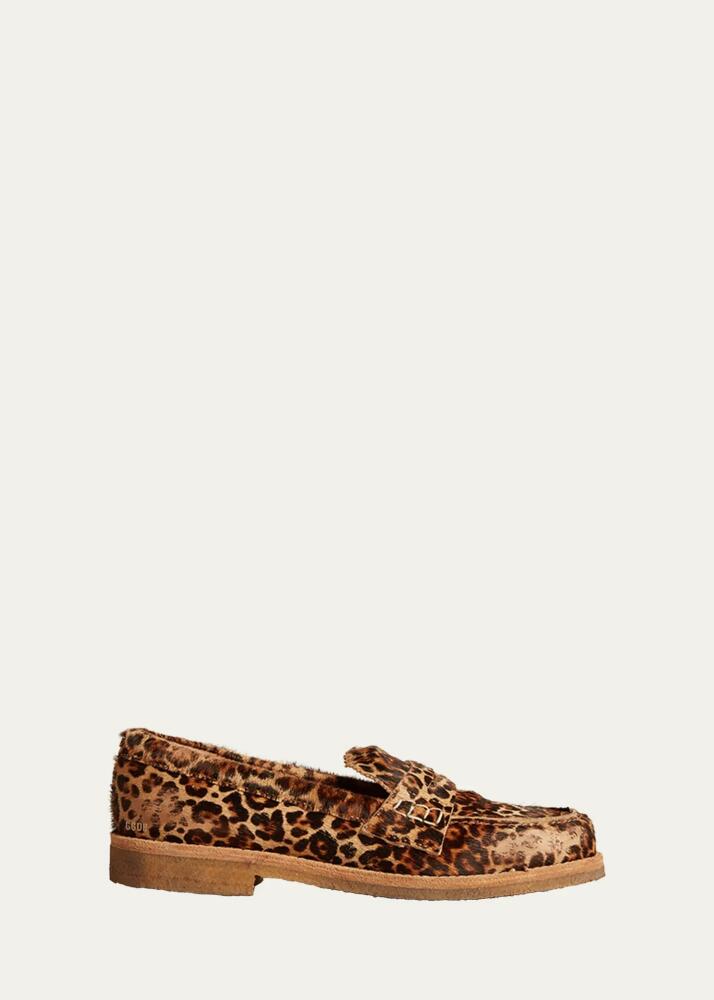 Golden Goose Jerry Leopard Penny Loafers Cover