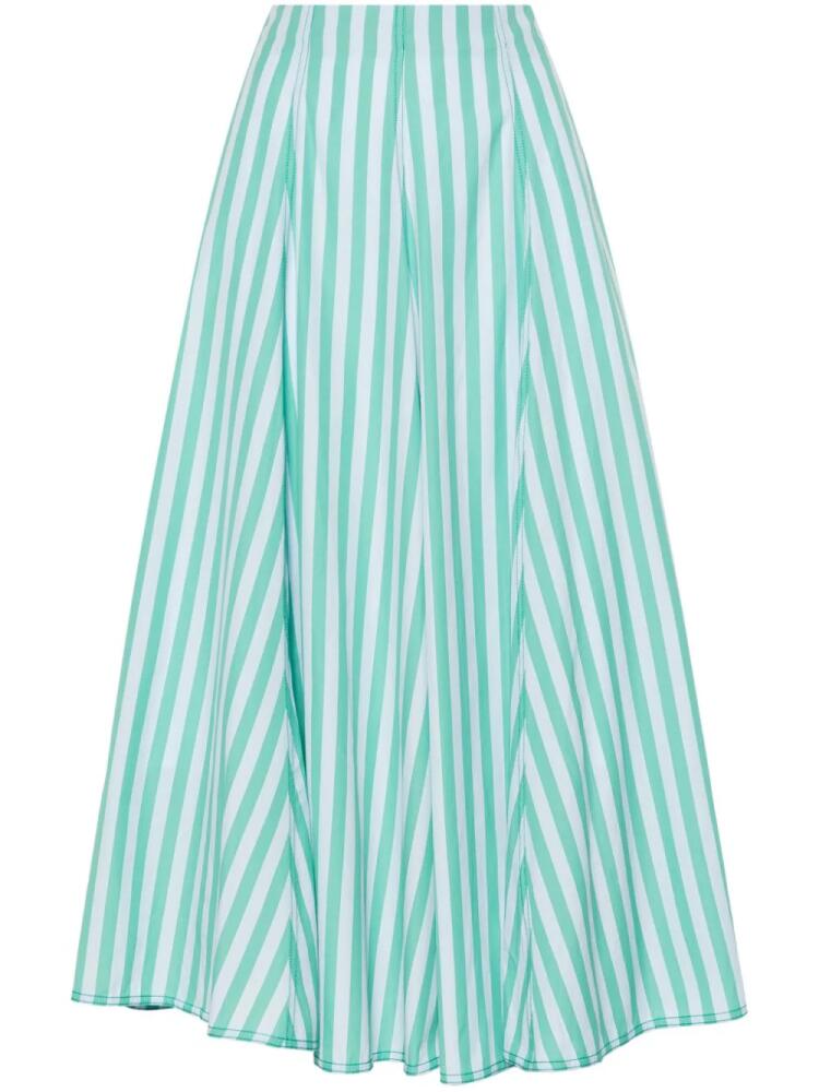 Sunnei poplin striped midi skirt - Blue Cover