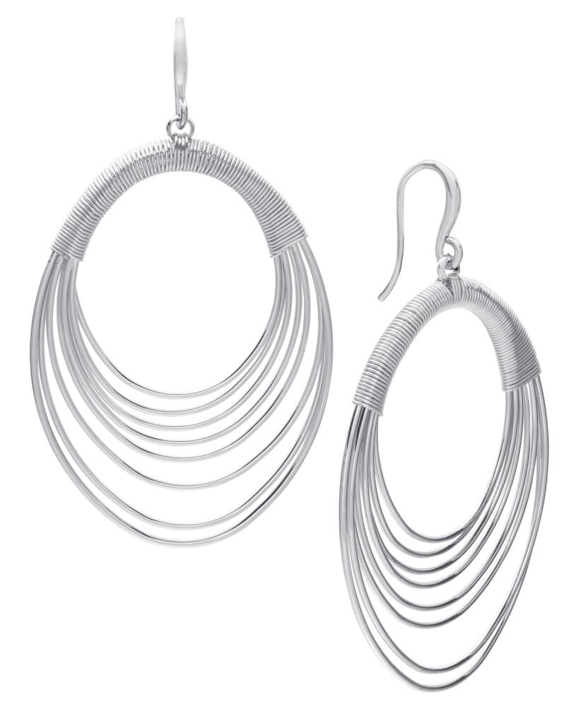 Style & Co Layered Oval Drop Earrings, Created for Macy's - Silver Cover