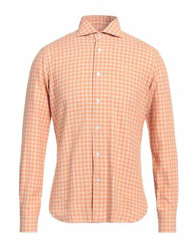 Dandylife By Barba Man Shirt Orange Size 15 ½ Cotton Cover