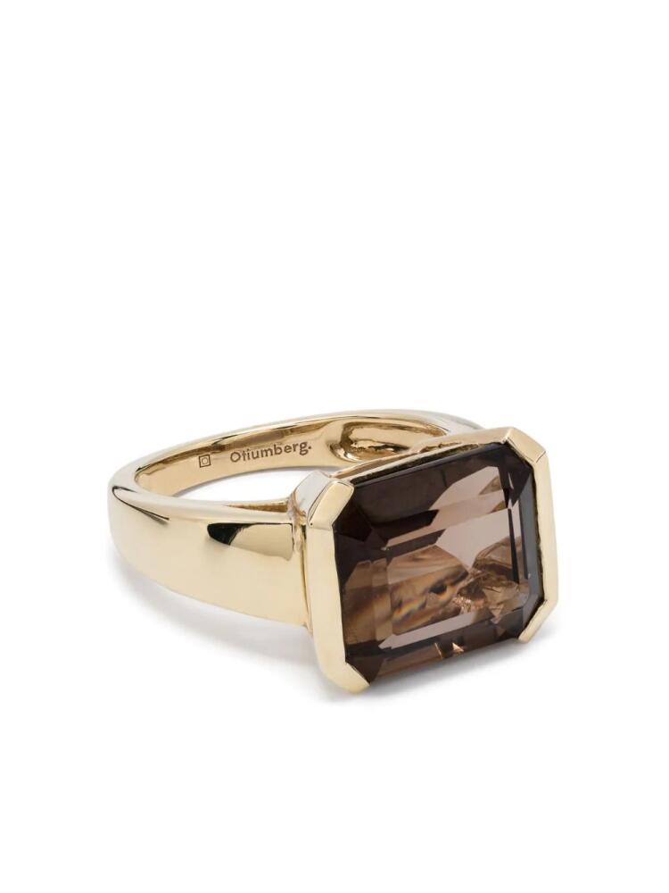 Otiumberg 9kt yellow gold Domino quartz solitaire ring Cover