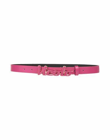 Vicolo Woman Belt Fuchsia Leather Cover