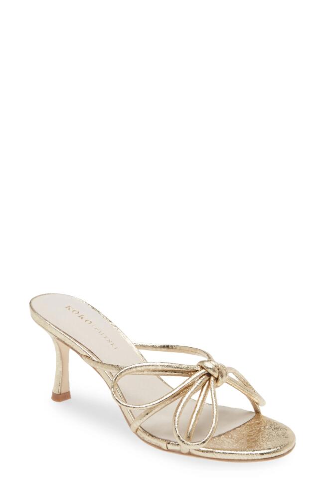 KOKO + PALENKI Barely Strappy Sandal in Gold Leather Cover