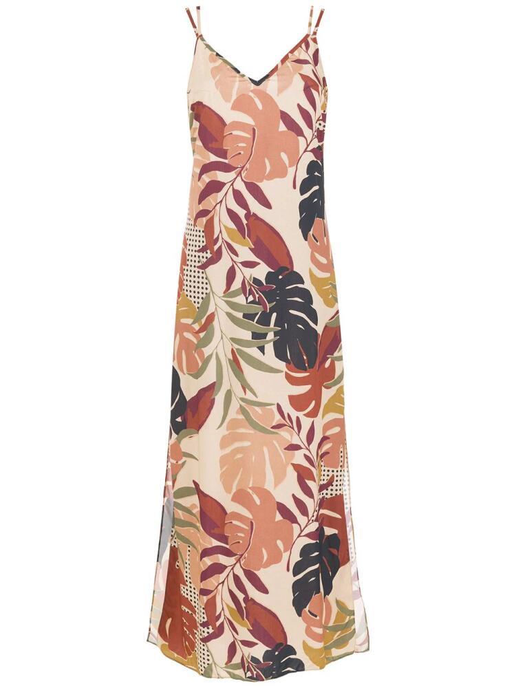 Amir Slama palm leaf print maxi dress - Multicolour Cover