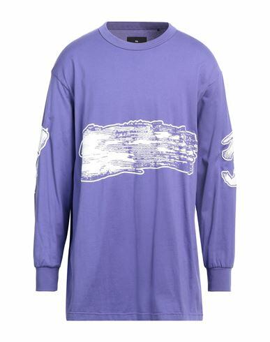 Y-3 Man T-shirt Purple Cotton, Elastane Cover