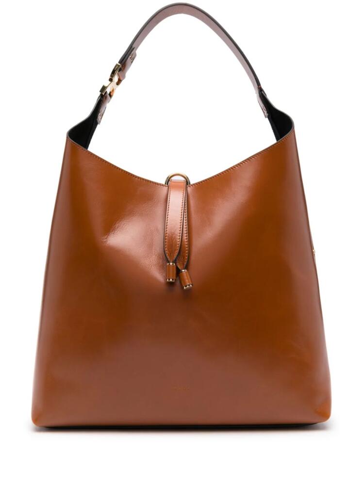 Chloé Triomphe-detailed leather tote bag - Brown Cover