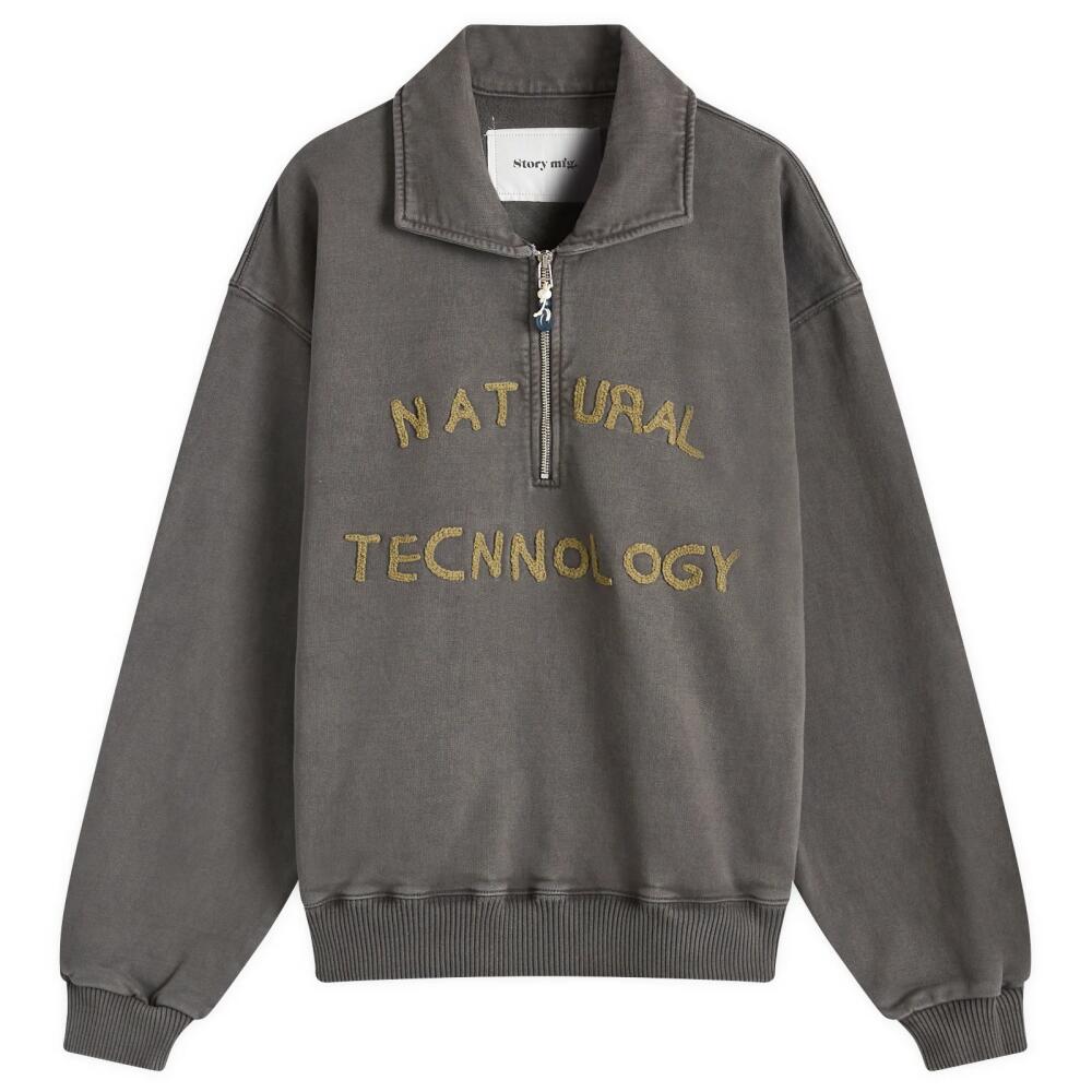 Story mfg. Men's Geo Pullover Sweatshirt in Charcoal Cover