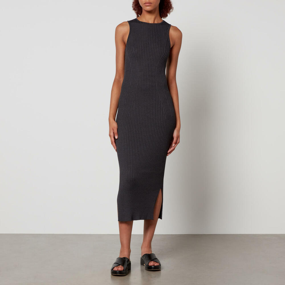 Barbour International Silvestro Ribbed Knit Midi Dress Cover