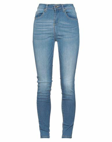 Take-two Woman Jeans Blue Cotton, Lycra Cover