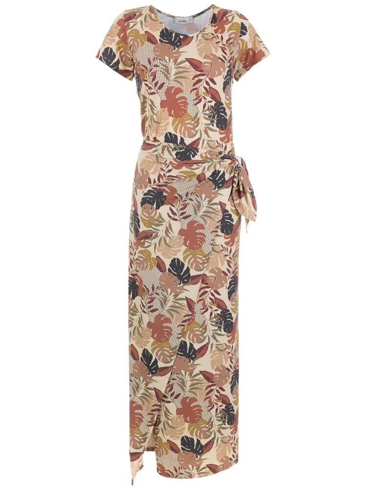 Amir Slama palm leaf print maxi dress - Neutrals Cover