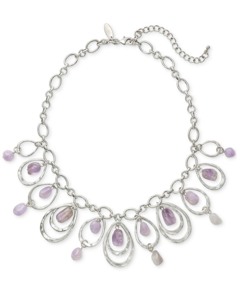 Style & Co Orbital Bead Statement Necklace, 18-1/4" + 3" extender, Created for Macy's - Purple Cover