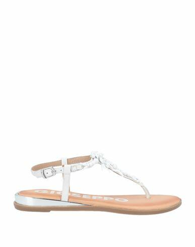 Gioseppo Woman Thong sandal White Soft Leather Cover