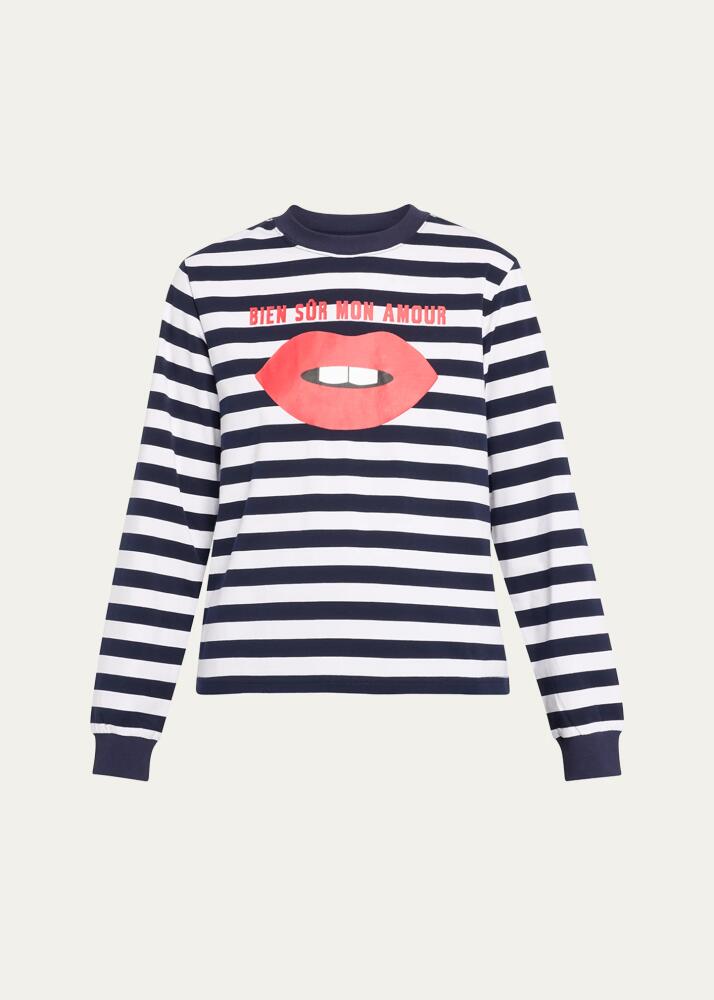 Libertine Bien Sur Stripe Typography T-Shirt Cover