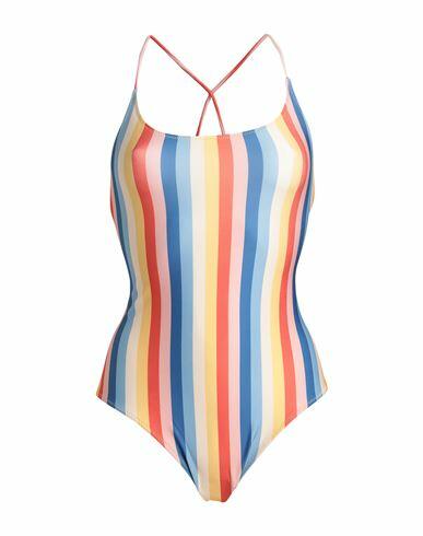 Oas Woman One-piece swimsuit Yellow Polyester, Elastane Cover