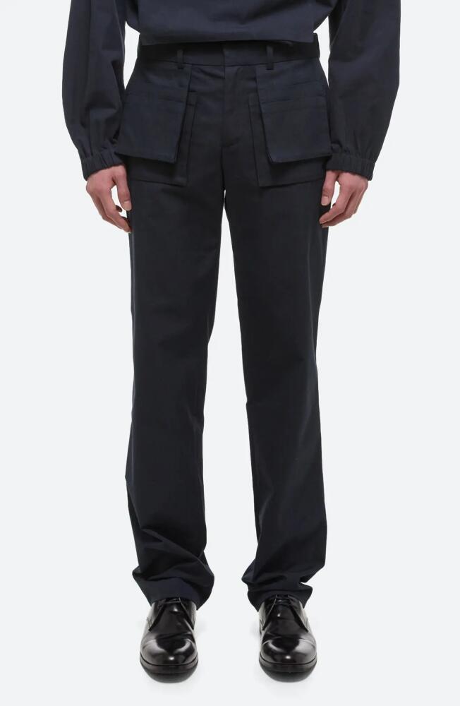 Helmut Lang Utility Yoke Cotton & Nylon Cargo Pants in Navy Cover