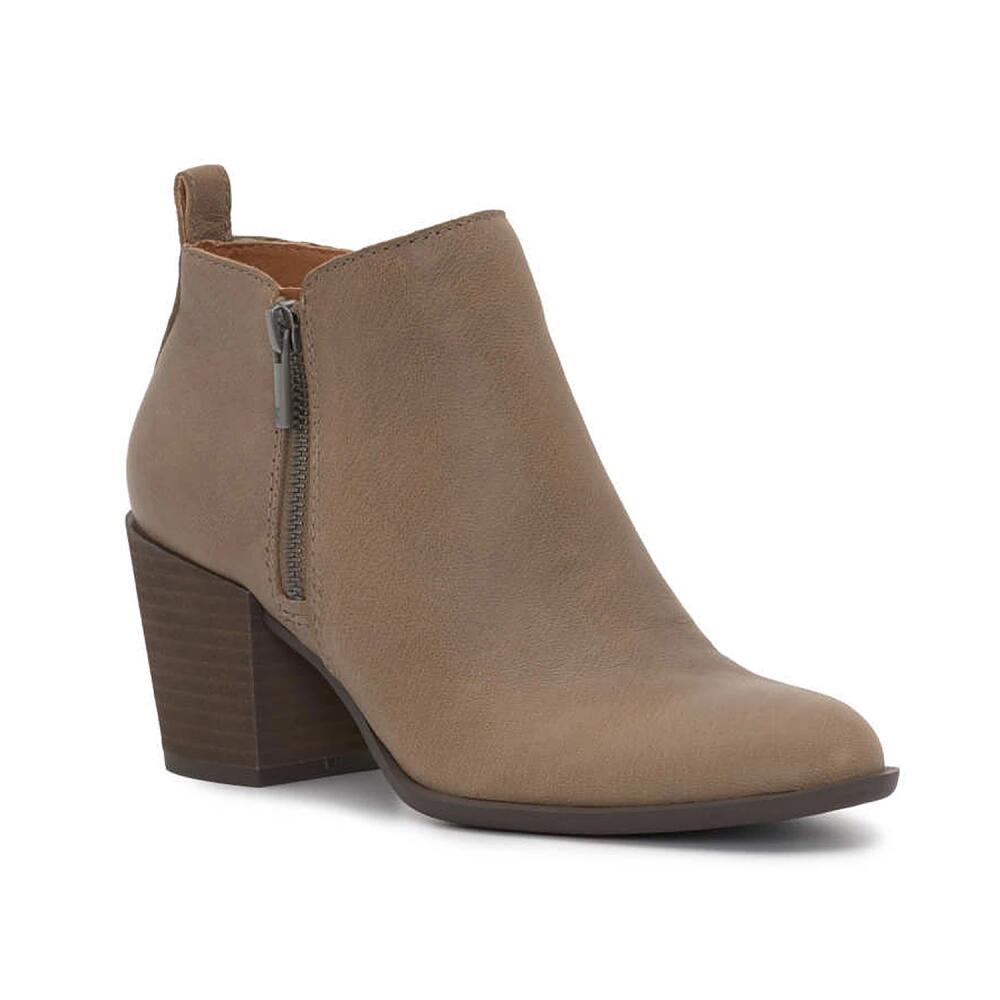 Lucky Brand Basel Mid Bootie | Women's | Taupe Leather Cover