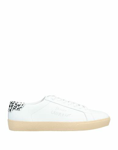 Saint Laurent Woman Sneakers White Soft Leather Cover