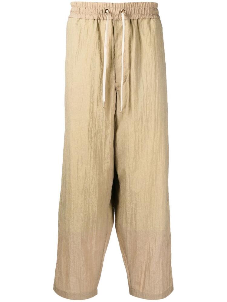 Fumito Ganryu wide leg cropped trousers - Brown Cover