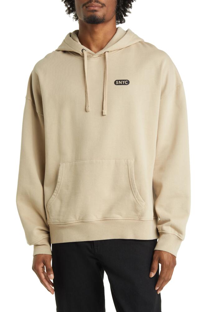 Saturdays NYC Warren Sound of New York Oversize Hoodie in Classic Khaki Cover