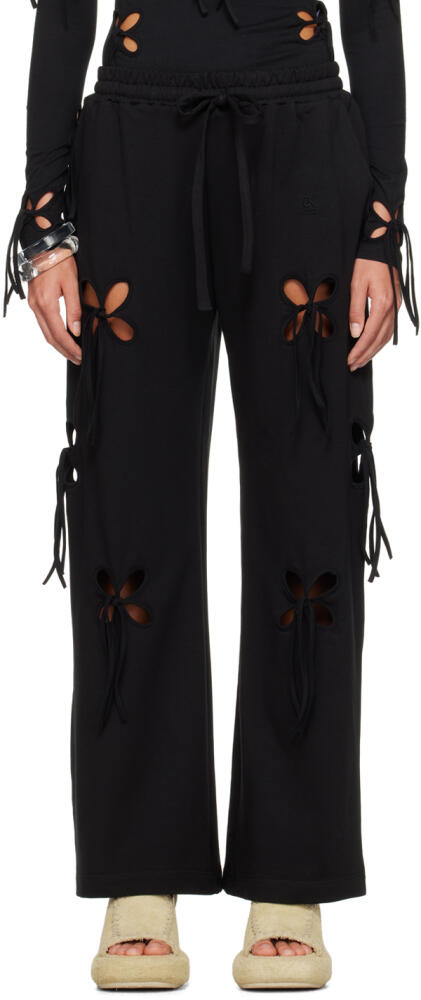 J.Kim Black Petal Lounge Pants Cover