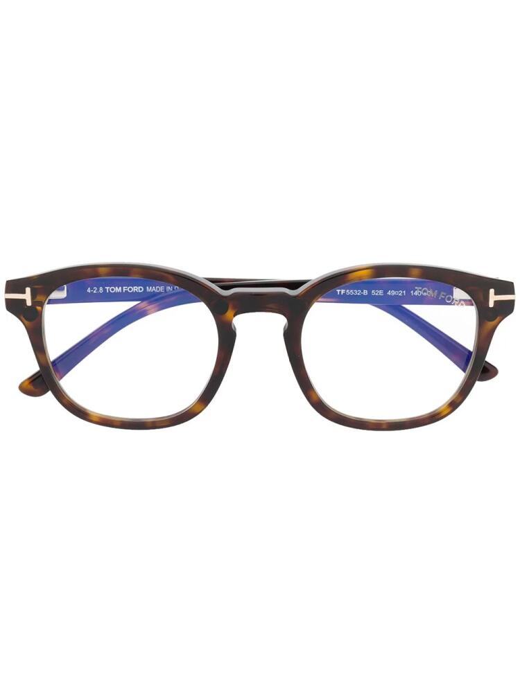 TOM FORD Eyewear round frame glasses - Brown Cover