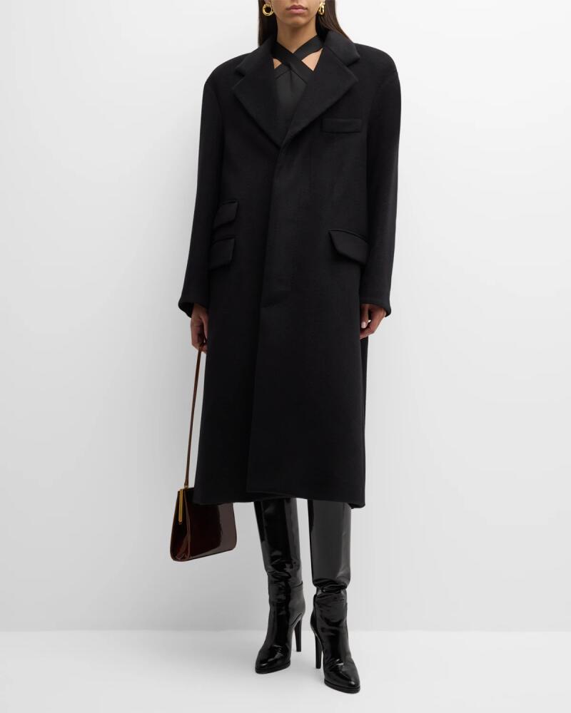 Saint Laurent Wool-Blend Overcoat Cover