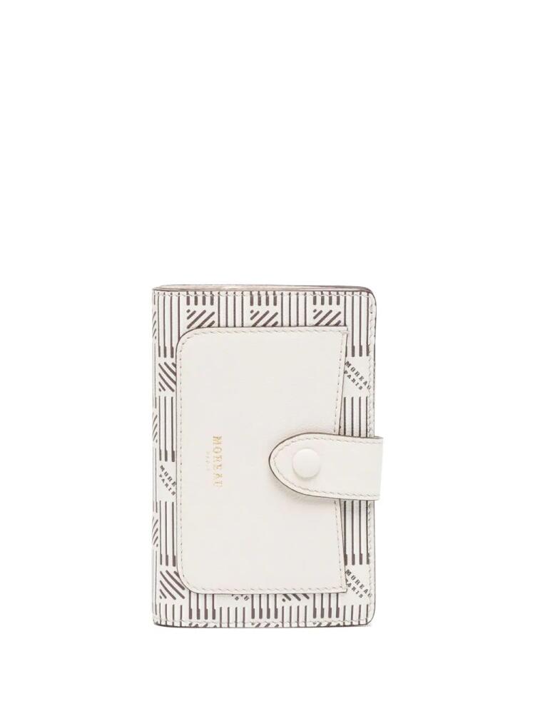 Moreau monogram-print leather wallet - White Cover