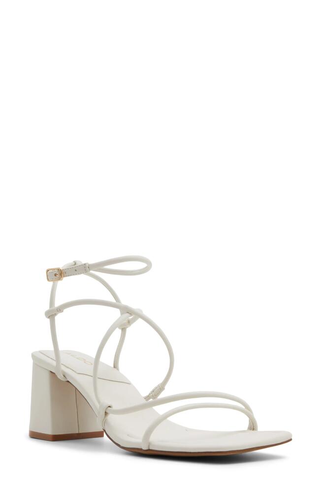 ALDO Harmonni Ankle Strap Sandal in White Cover