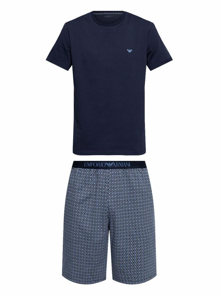 Emporio Armani cotton pajamas - Blue Cover