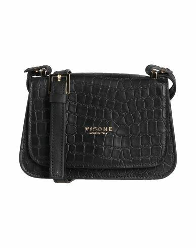 Visone Woman Cross-body bag Black Calfskin Cover