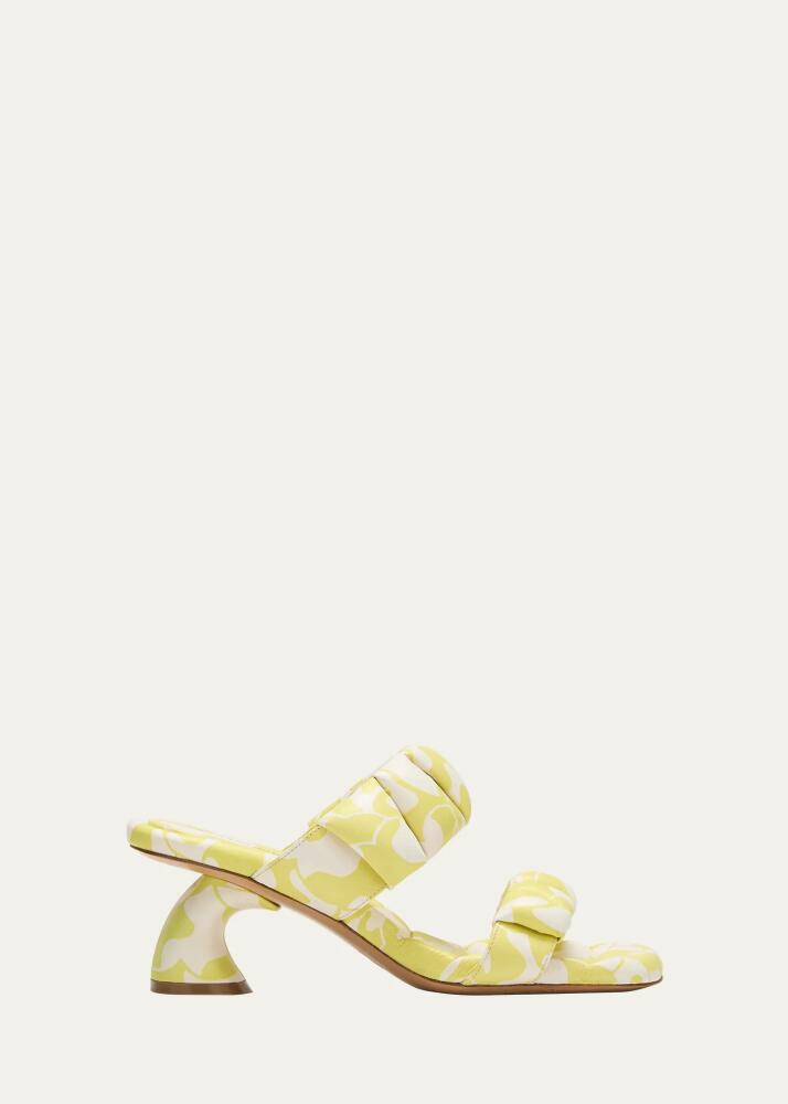 Dries Van Noten Printed Leather Dual-Band Slide Sandals Cover