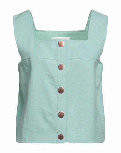 See By Chloé Woman Top Turquoise Cotton, Linen Cover