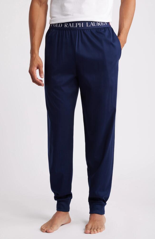 Polo Ralph Lauren Mercerized Cotton Pajama Joggers in Cruise Navy Cover