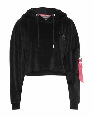 Alpha Industries Woman Sweatshirt Black Polyester Cover