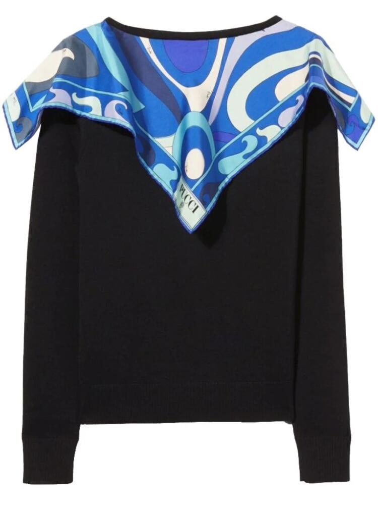 PUCCI Marmo-print wool jumper - Blue Cover