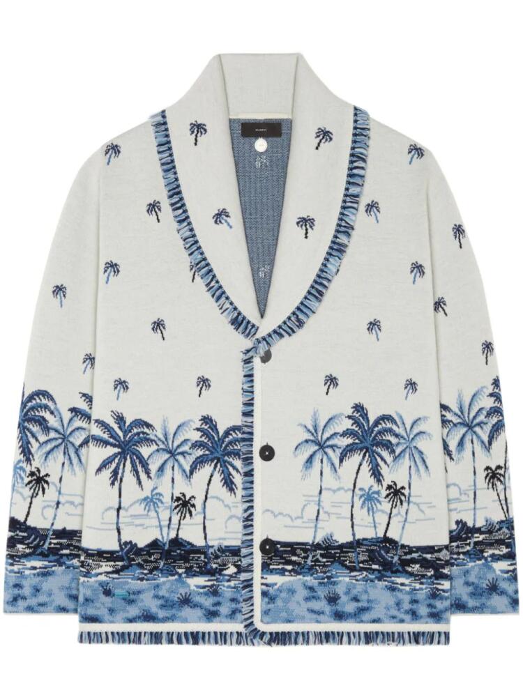 Alanui hawaii print-knitted wool cardigan - White Cover