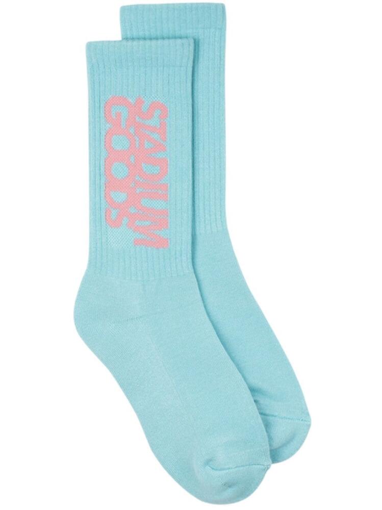 STADIUM GOODS® ribbed logo "Lake Blue" socks Cover