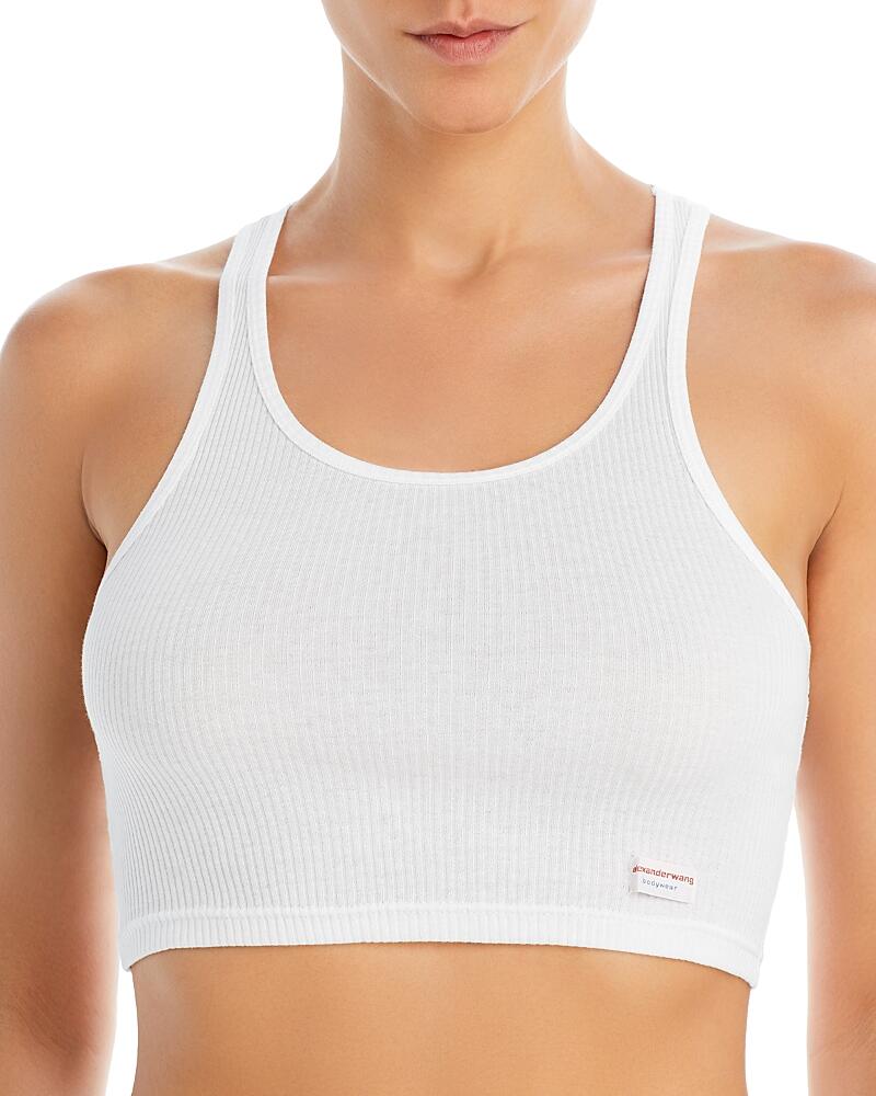 Alexander Wang Cotton Cropped Racerback Tank Top Cover