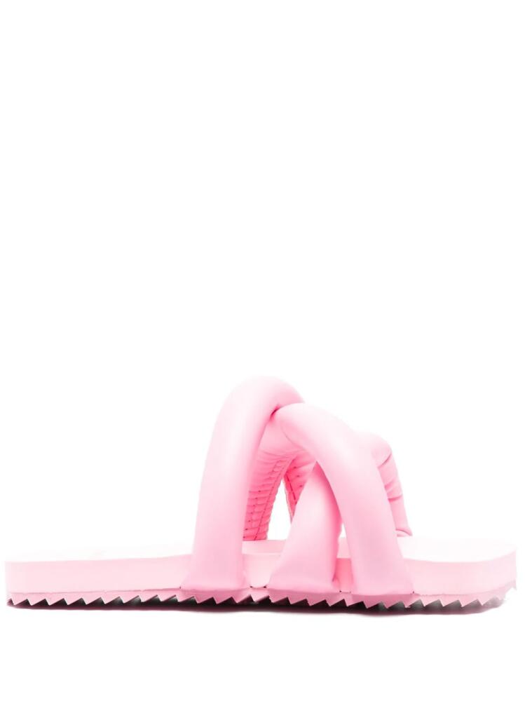 YUME YUME rounded-strap flat slides - Pink Cover