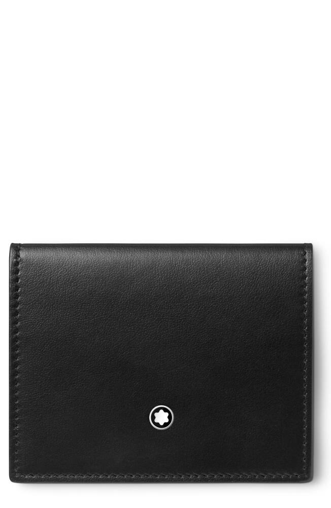 Montblanc Soft Trifold Leather Card Holder in Black Cover