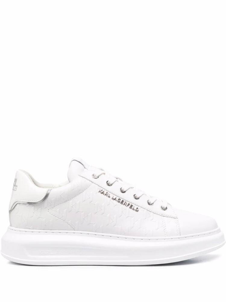 Karl Lagerfeld Monogram Kapri leather sneakers - White Cover