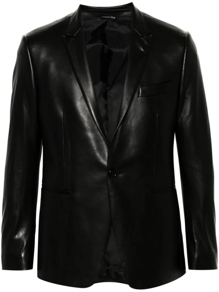 ERALDO faux-leather blazer - Black Cover