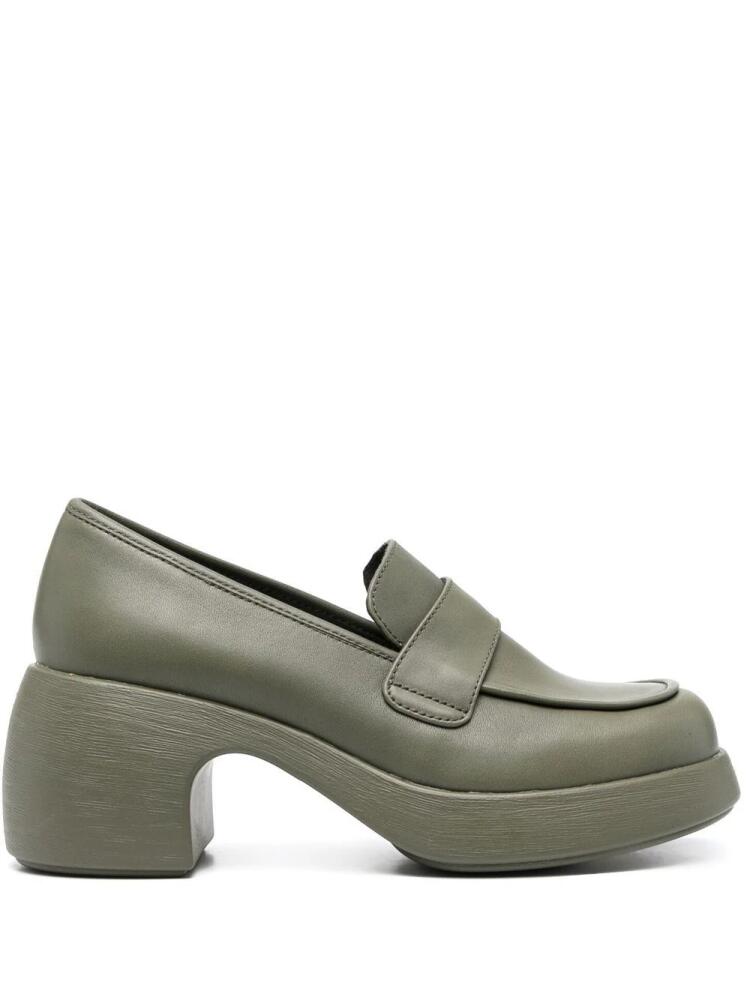 Camper Thelma 75mm leather loafers - Green Cover