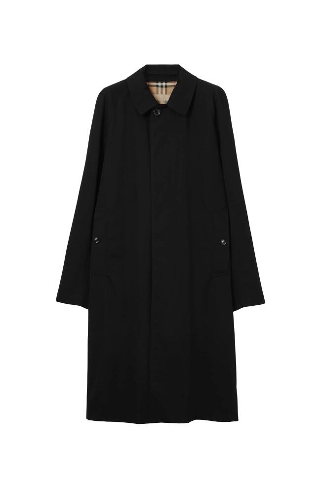 burberry Long Camden Heritage Car Coat in Black Cover